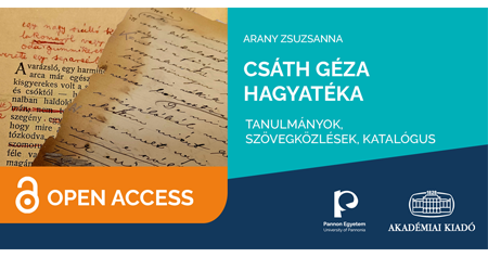 Könyvújdonság az Akadémiai Kiadó és a Pannon Egyetemi Kiadó közös gondozásában